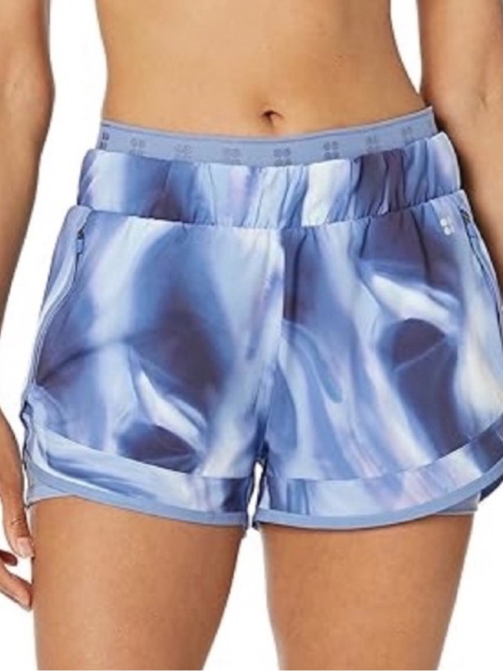 Sweaty Betty On Your Marks 2 in 1 Shorts Size 10 Large Blue